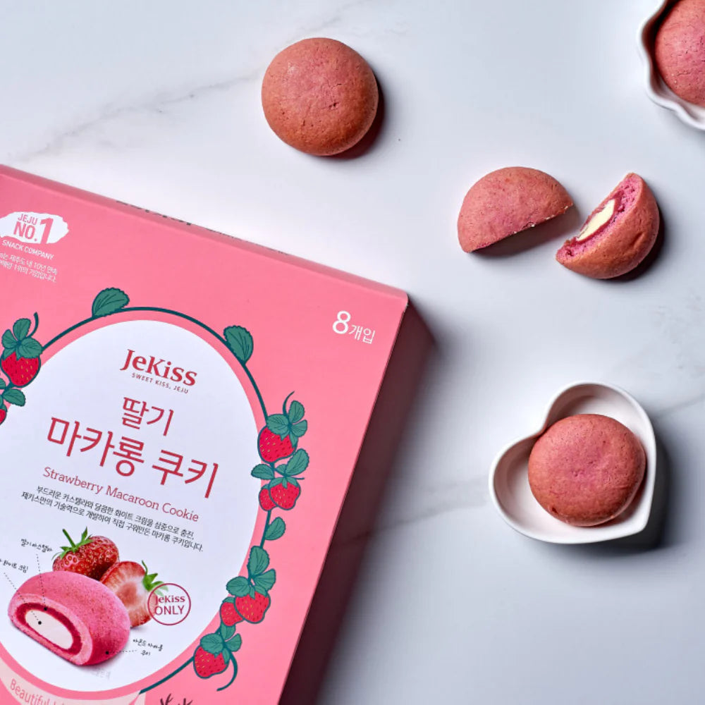 제주도다 - 딸기 마카롱쿠키 (20g x 8ea)